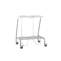 Double Stainless Steel Medical Linen Skip with Foot Operated Lid