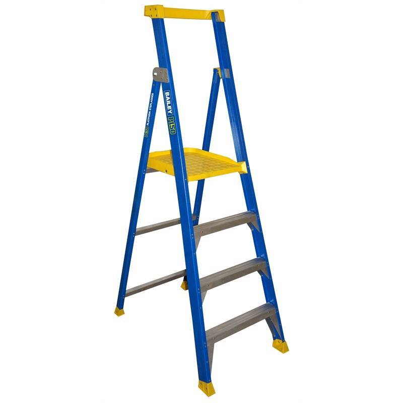 Bailey 4 Step 150Kg Fibreglass Platform Ladder JOB Station Bailey
