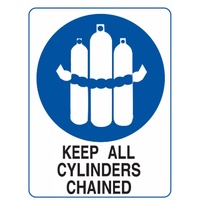 "KEEP ALL CYLINDERS CHAINED" Sign - Metal