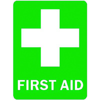 "FIRST AID" Sign - 225 x 300mm Poly