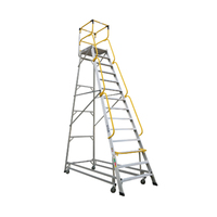 Bailey 14 Step Deluxe Order Picker Ladder 200kg - 3.86m