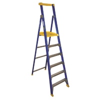 Bailey 6 Step 150Kg Fibreglass Platform Ladder - JOB Station
