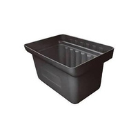 8L Plastic Durable Utility Bin -  Black