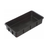21L Plastic Crate Stacking  660 X 334 X 121mm - Black