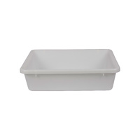 22L Plastic Crate Nesting Container 527 X 381 X 140mm - White