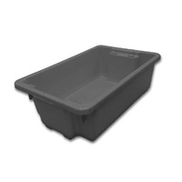 32L Plastic Crate Stack & Nest Container 645 X 413 X 210mm - Grey