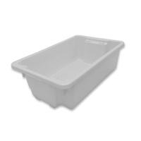 32L Plastic Crate Stack & Nest Container 645 X 413 X 210mm - White