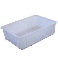 36L Plastic Crate Stacking  565 X 387 X 203mm -White