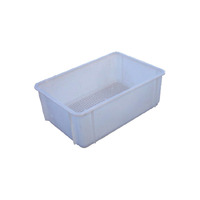 36L Plastic Crate Stacking  Mesh 565 X 387 X 203mm - White