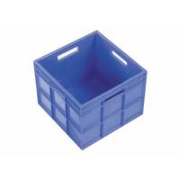 29L Plastic Crate Slab Side  356 X 356 X 292mm -Blue
