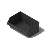 12L Plastic Microbin Storage Container - Black IH1004