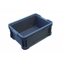 12.5L Plastic Crate Stacking Container Vented 385 X 290 X 165mm