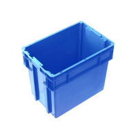 78L Plastic Crate Stack & Nest Container 578 X 384 X 470mm Without Lid Blue