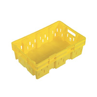 32L Vented Base & Sides Plastic Container - Yellow