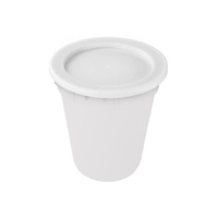 84L Plastic Bucket Round Bin 540 X 610mm - White