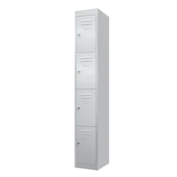4 Door Industrial Metal Locker Storage - 1830 x 305 x 460mm