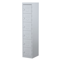 6 Door Industrial Metal Locker Storage - 1830 x 380 x 460mm