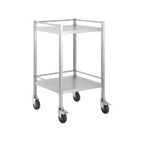 Stainless Medical Trolley with Rails - 500 x 500 x 900(H)mm
