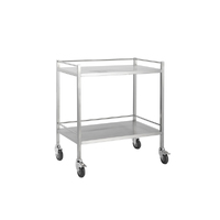 Stainless Medical Trolley with Rails - 800 x 500 x 900(H)mm 