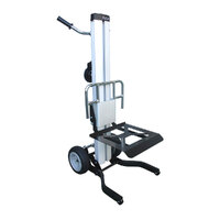 120kg Folding Handle Mast Lifter - Winch Operated Stacker - Platform Model