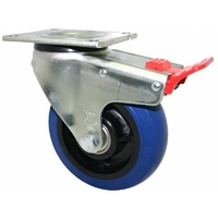 400kg Rated O Series Heavy Duty Castor - 200mm - Swivel With Brake