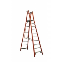 Indalex 150KG 10 step Fibreglass Platform Ladder - Platform Height - 3.0m