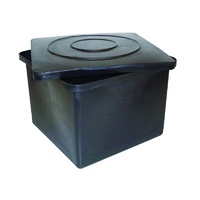 160L Plastic Poly Rectangular Tank - 690 x 690 x 490mm - White