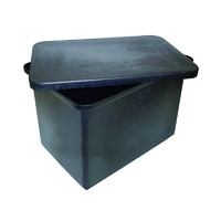 340L Plastic Poly Rectangular Tank - 990 x 695 x660mm - Black