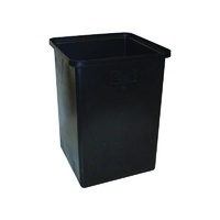 340L Plastic Poly Rectangular Tank - 690 x690 x955mm - Black
