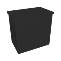 170L Plastic Poly Tank - 680 x 440 x 650mm - Black