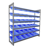 6 Level Bin Action Rack with 36 Blue Model 4 Bins