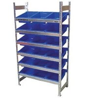 6 Level Bin Action Rack with 18 Blue Model 4 Bins