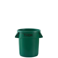 38L Thor Round Plastic Bin - Green