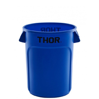 121L Thor Round Plastic Bin - Blue