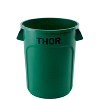 121L Thor Round Plastic Bin - Green