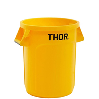 121L Thor Round Plastic Bin - Yellow