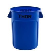 166L Thor Round Plastic Bin - Blue