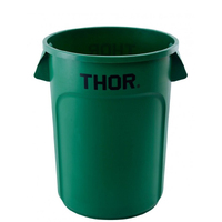166L Thor Round Plastic Bin - Green