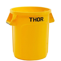 166L Thor Round Plastic Bin - Yellow
