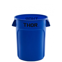 208L Thor Round Plastic Bin - Blue