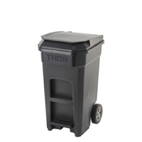 120 Litre THOR Step-On Roll-out Bin - Black