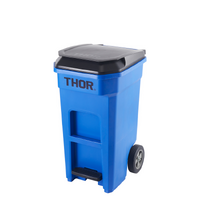 120 Litre THOR Step-On Roll-out Bin - Blue