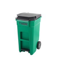 120 Litre THOR Step-On Roll-out Bin - Green