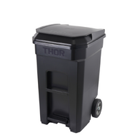 190 Litre THOR Step-On Roll-out Bin - Black