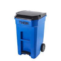 190 Litre THOR Step-On Roll-out Bin - Blue