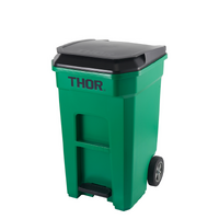 190 Litre THOR Step-On Roll-out Bin - Green