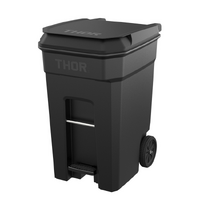 360 Litre THOR Step-On Roll-out Bin - Black