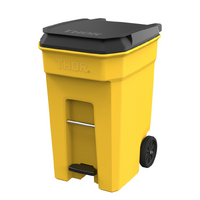 360 Litre THOR Step-On Roll-out Bin - Yellow