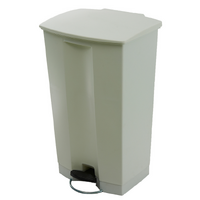 87 Litre Step-On Bin - White