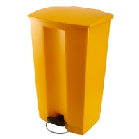 87 Litre Step-On Bin - Yellow